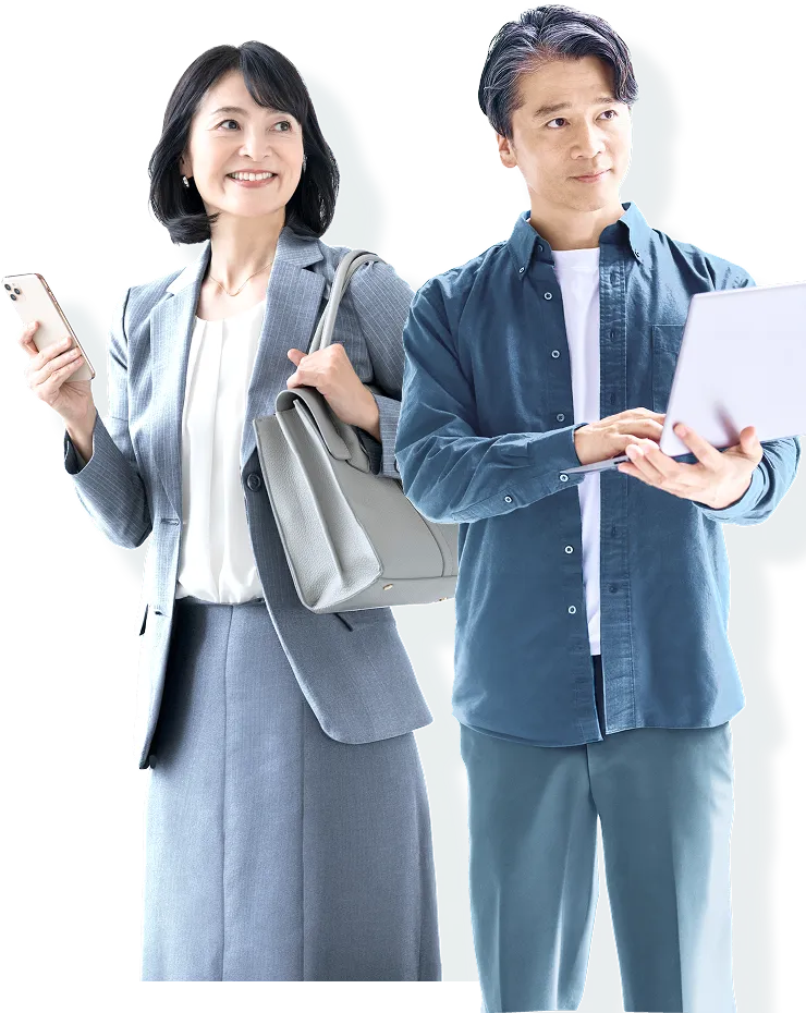 女性と男性の画像