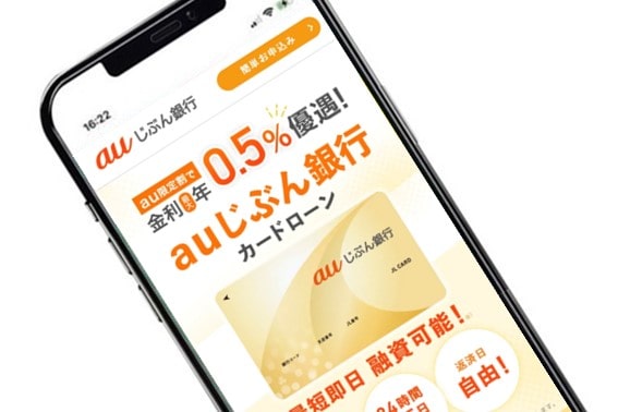 auじぶん銀行カードローンのキャッシング金利
