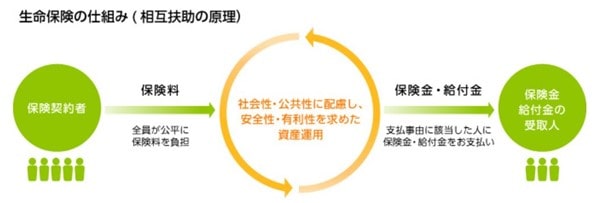 生命保険の仕組み（相互扶助の原理）