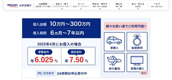 みずほ銀行多目的ローン